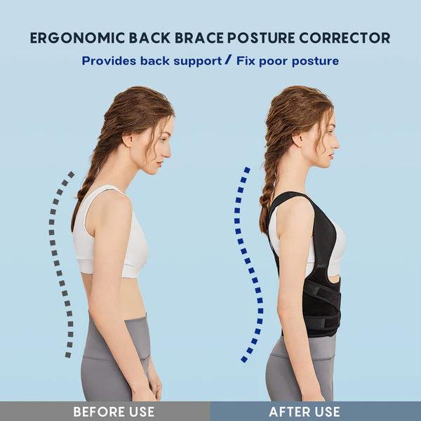 Posture Corrector With Counting Function, Back Brace With Intelligent Sensor Vibration Reminder