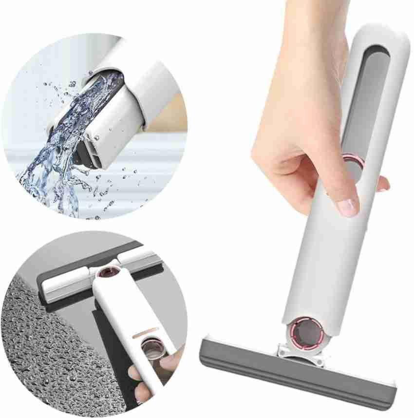 Portable Sponge Mini Mop, 2023 New Hands-Free Lazy Desktop Glass Cleaning Mop, Household Bathroom Crevice Absorbent Mop, Replaceable Mop Head(Replacement Core & Squeeze Handle)