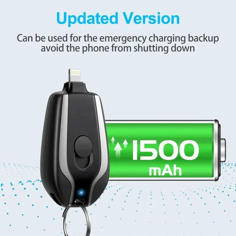 Mini Keychain Power Bank 1500Mah