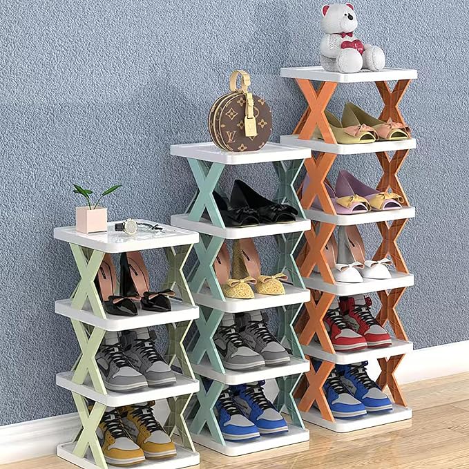 X-Shaped 4 Layers Multipurpose Shoe Rack